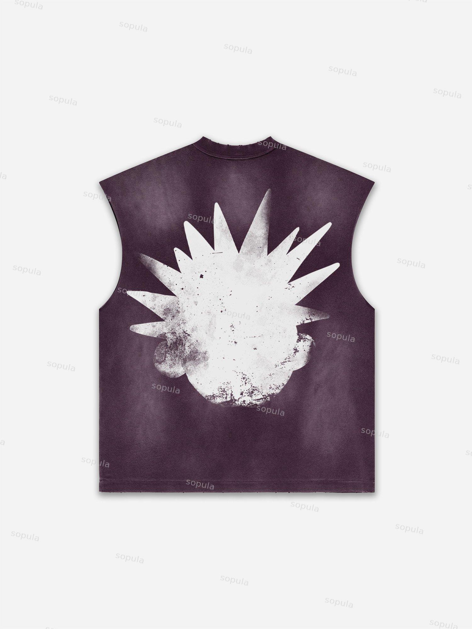 Men's Washed Cowboy Rodeo Abstract Graphic Tank Top Product Image