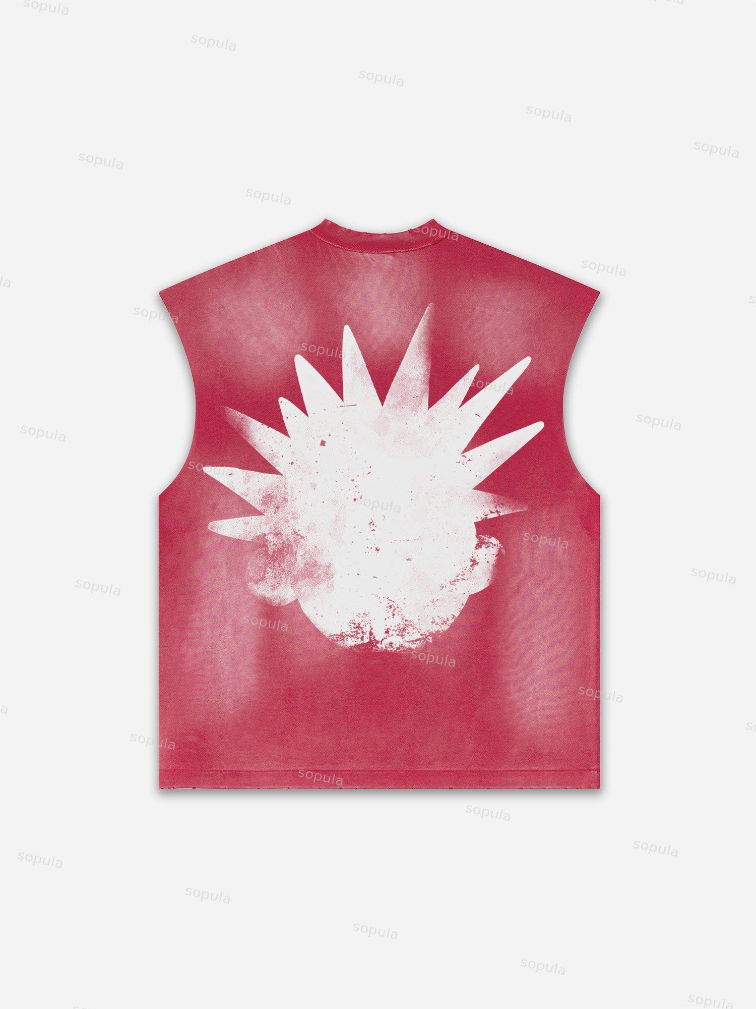 Men's Washed Cowboy Rodeo Abstract Graphic Tank Top Product Image