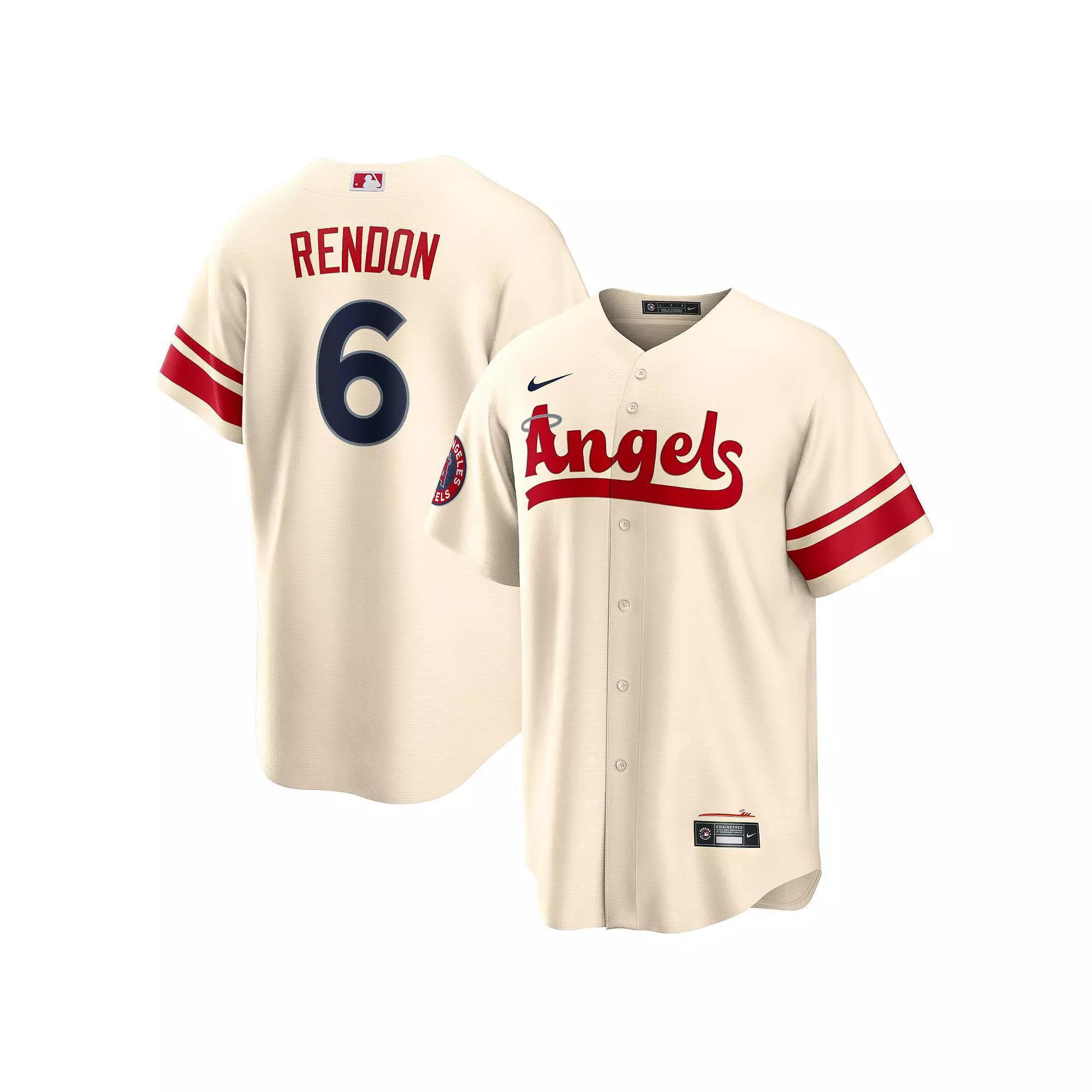 Men's Nike Anthony Rendon Cream Los Angeles Angels 2022 City Connect Replica Player Jersey, Size: 2XL, Beige Product Image