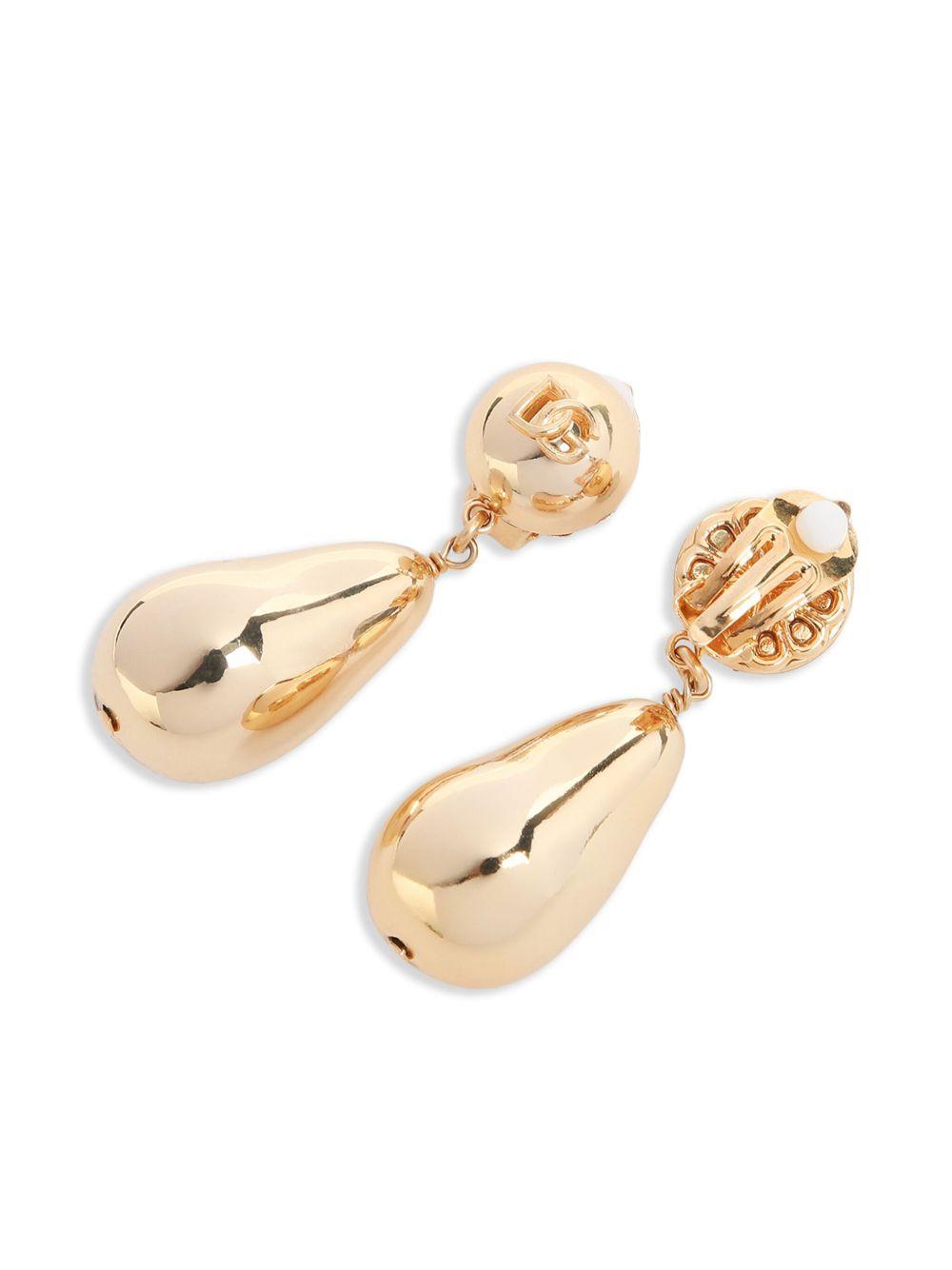 logo-embossed clip-on earrings Product Image