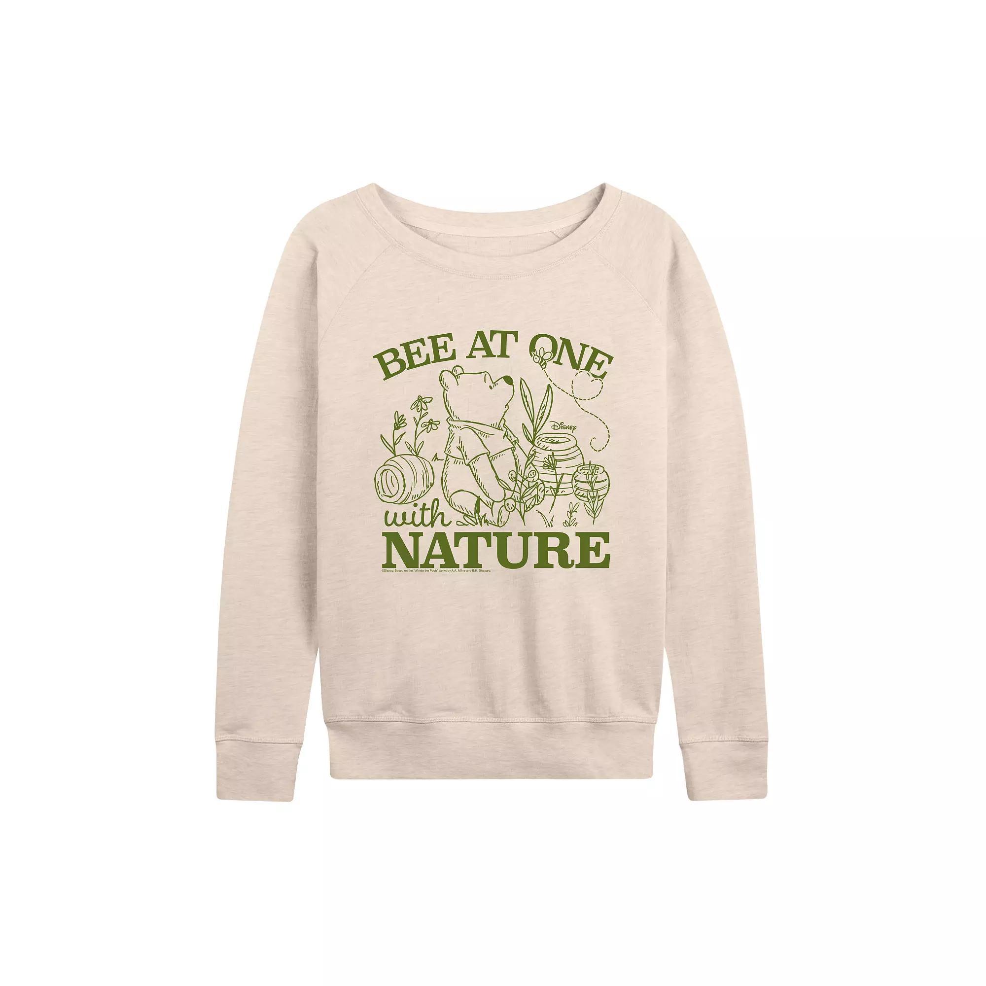Disneys Winnie The Pooh Womens Nature French Terry Long Sleeve Tee Brown Product Image