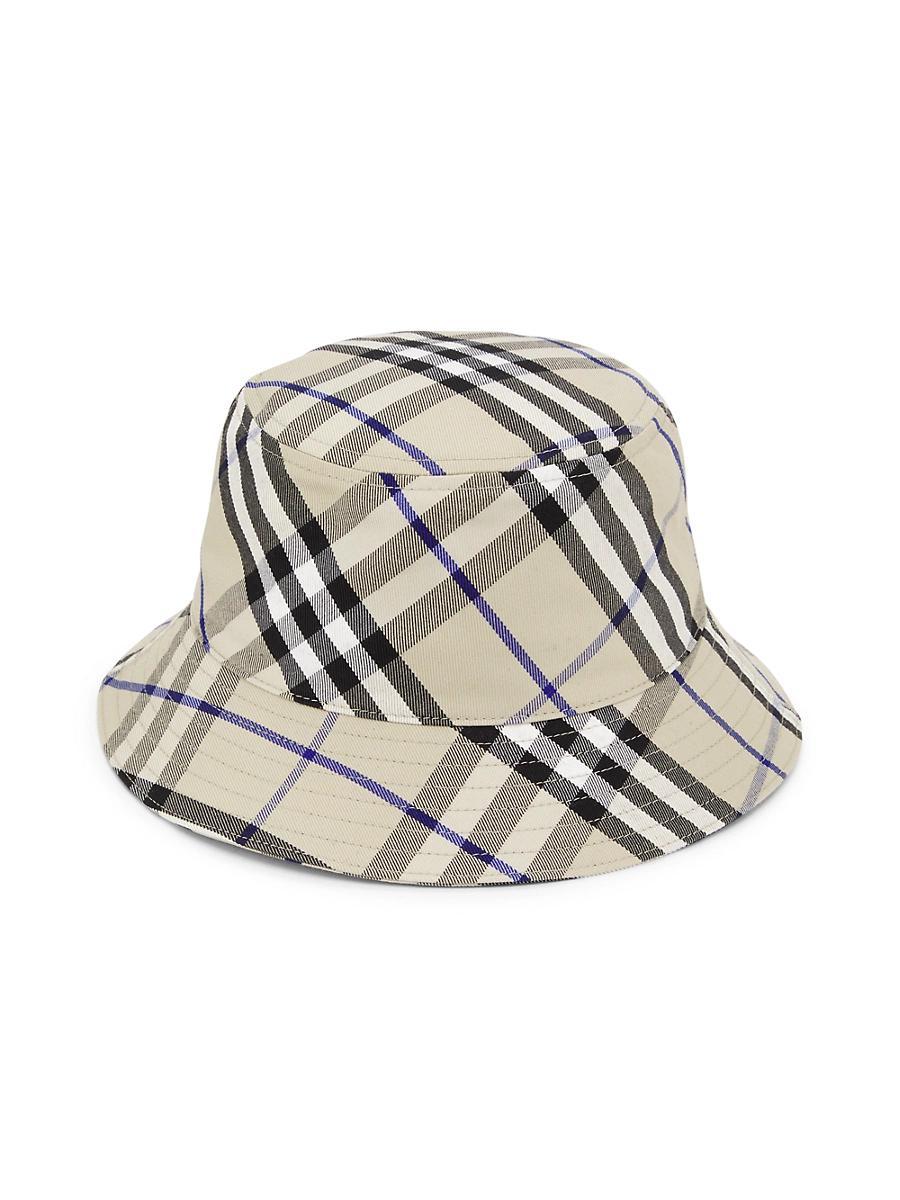 Mens Bias Check Bucket Hat Product Image