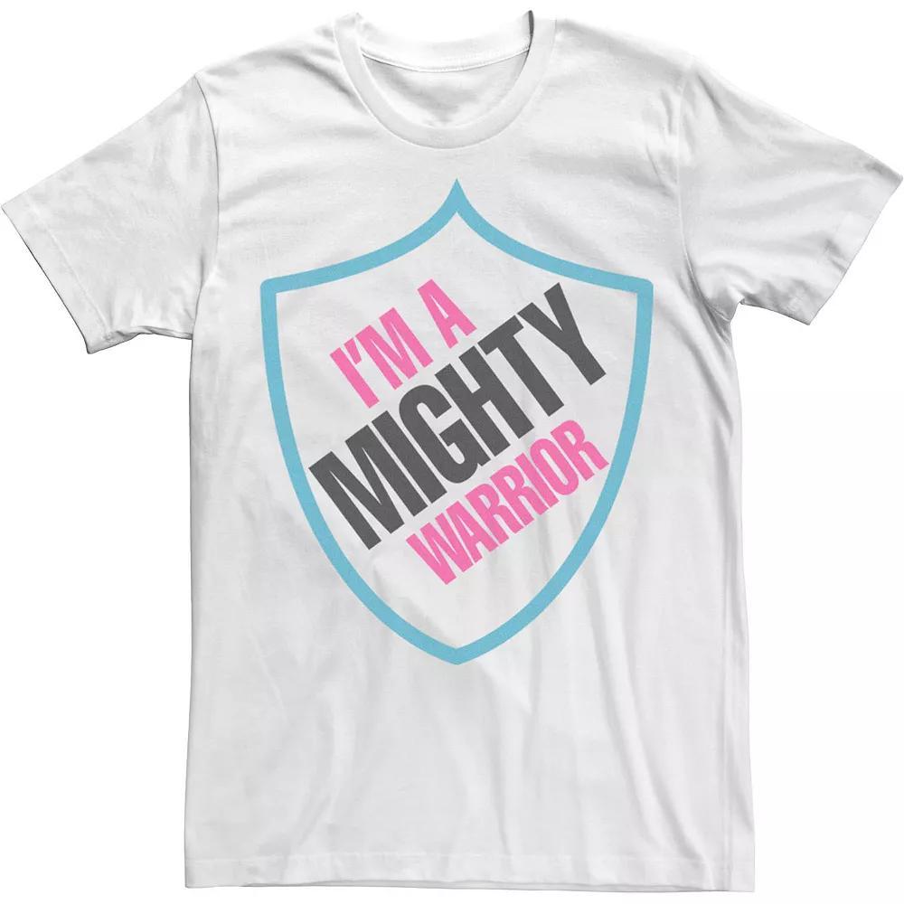Disney / Pixar's Onward Men's I'm A Mighty Warrior Shield Tee, Size: 3XL, White Product Image