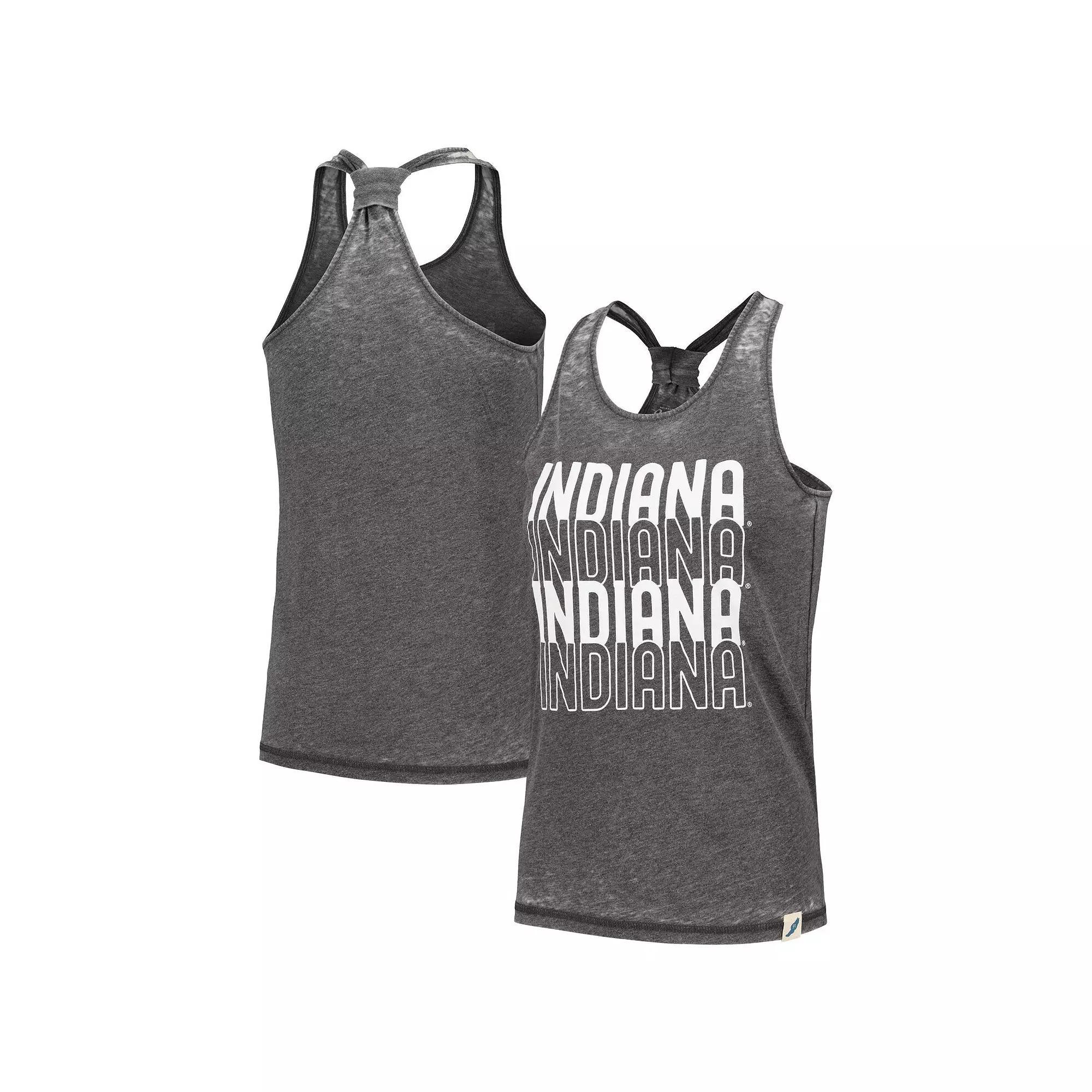 Women's League Collegiate Wear Black Indiana Hoosiers Stacked Name Racerback Tank Top, Size: Medium Product Image