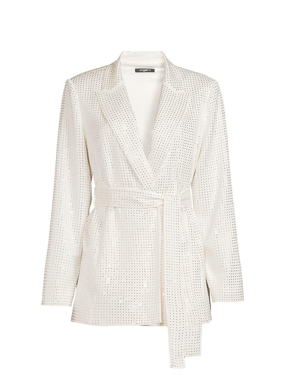 Womens Willow Hotfix Stretch-Silk Self-Tie Jacket Product Image