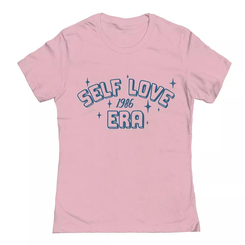 Junior's Self Love 1986 Era Valentine's Day Graphic Tee, Women's, Size: Small, Light Pink Product Image