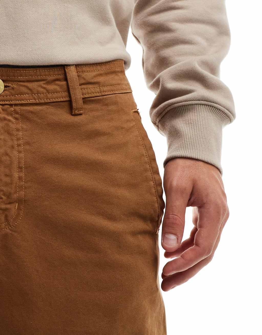 Jack & Jones loose fit multi pocket cargo pants in tan  Product Image