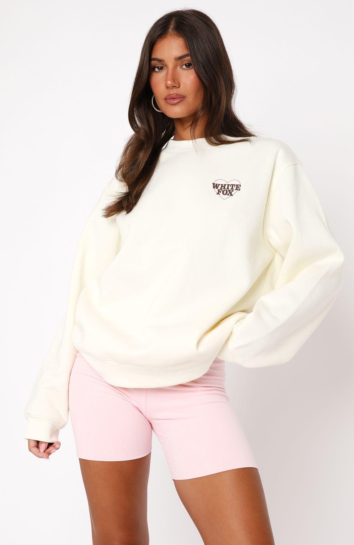 Want You For Life Oversized Sweater Cream Product Image