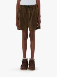 DRAWSTRING LEATHER SHORTS in green | JW Anderson US  Product Image