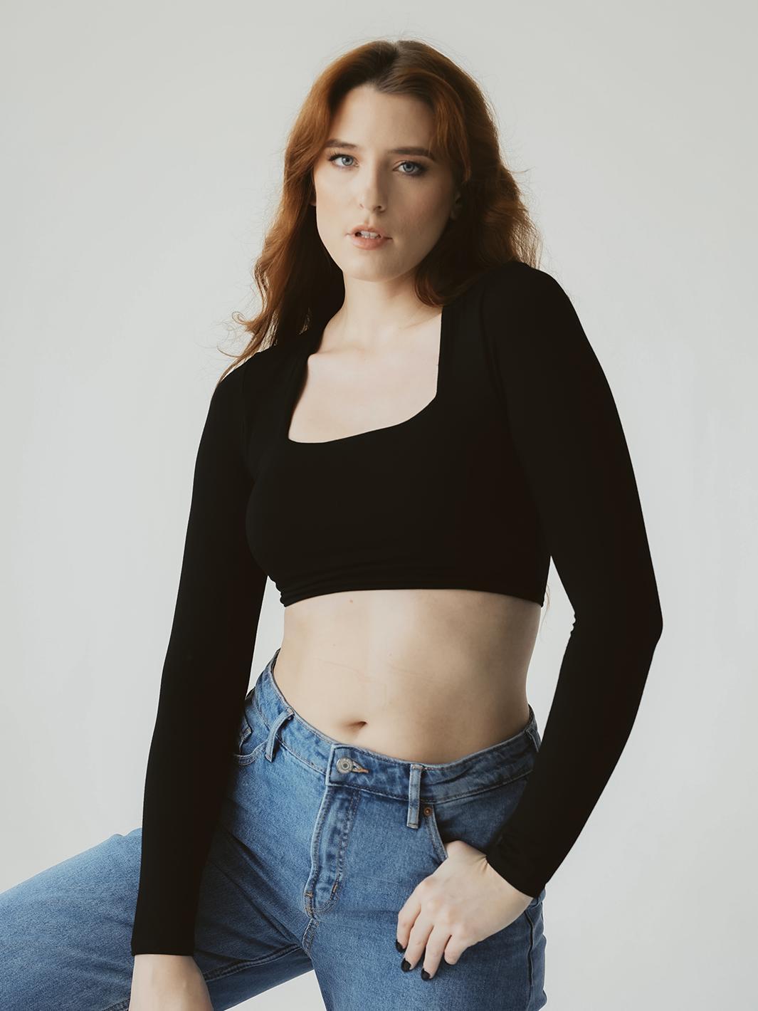 Long Sleeve Square Neck Brami Product Image