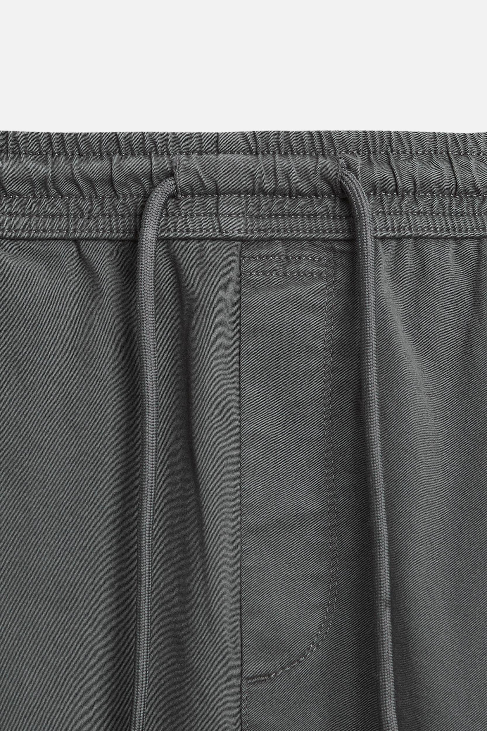 WASHED JOGGER-WAIST PANTS Product Image