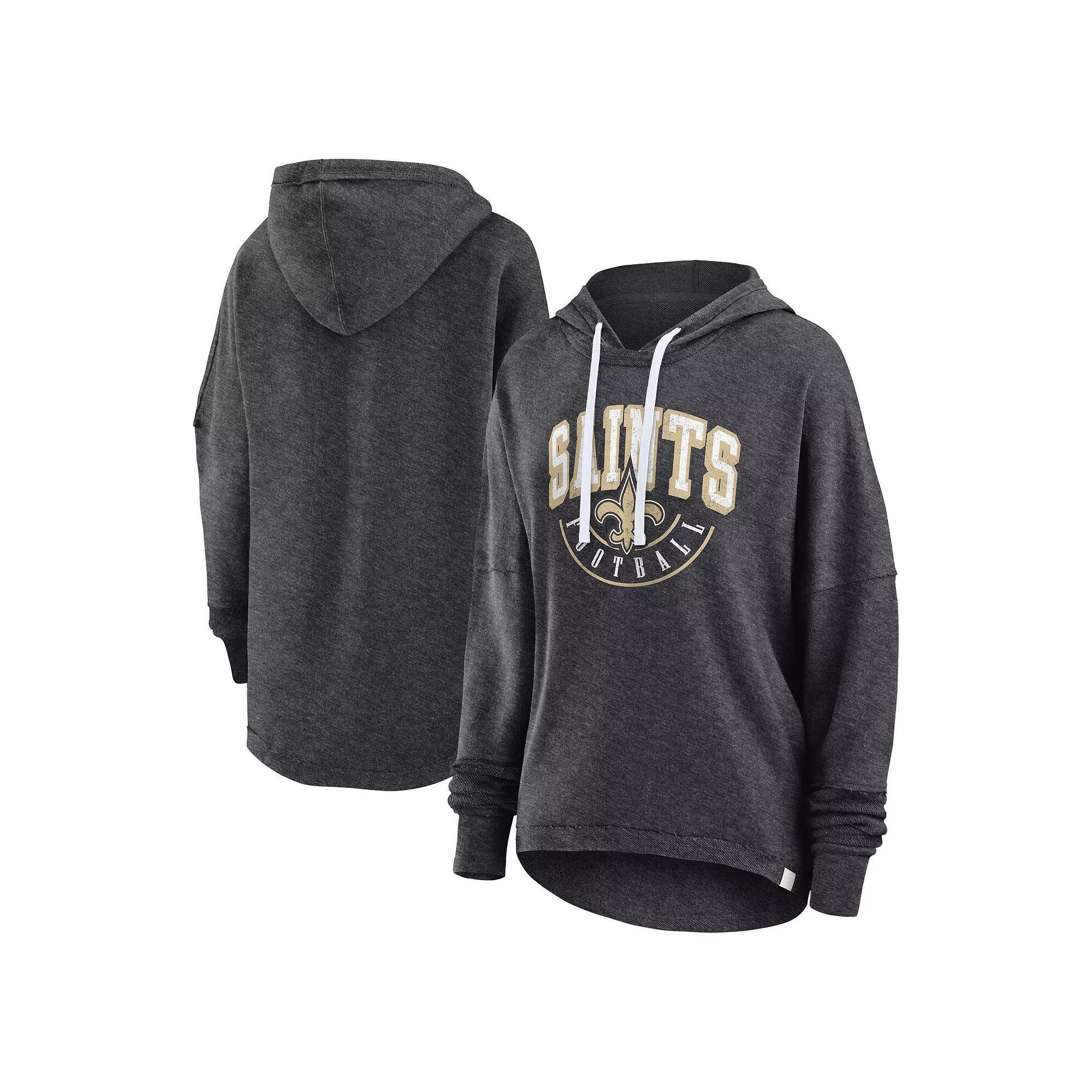Women's Fanatics Branded Charcoal Carolina Panthers Lounge Helmet Arch Pullover Hoodie, Size: Large Product Image