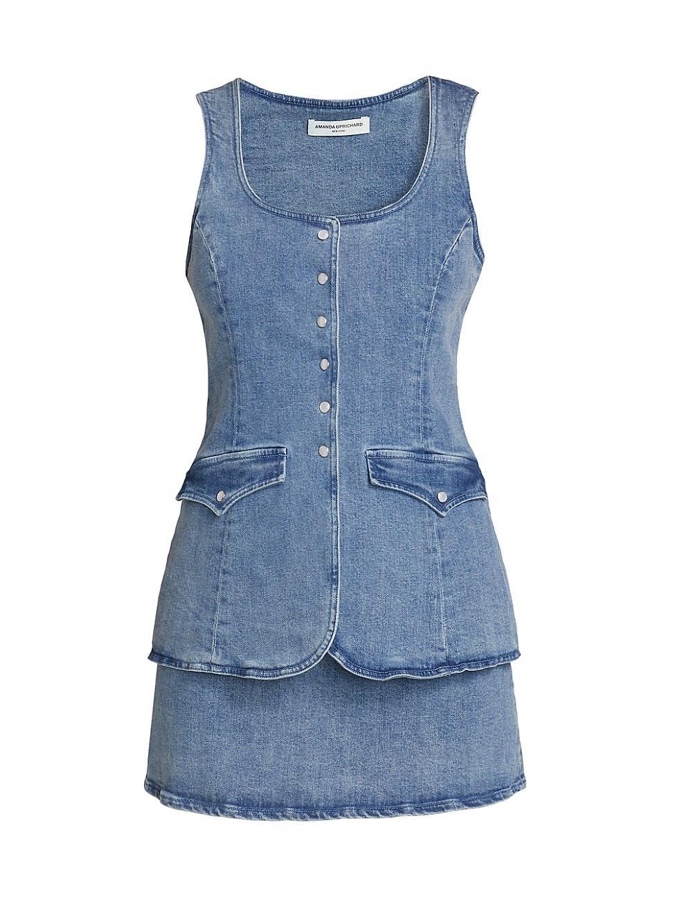 Womens Kya Denim Skort Romper Product Image