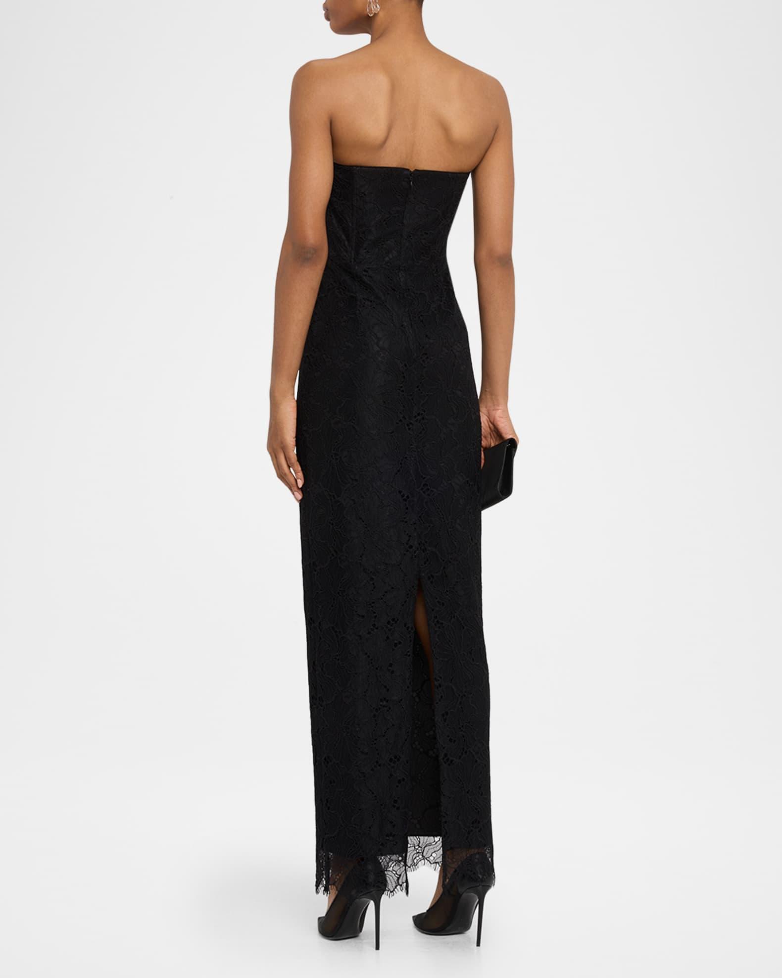 Strapless Floral Lace Column Gown Product Image