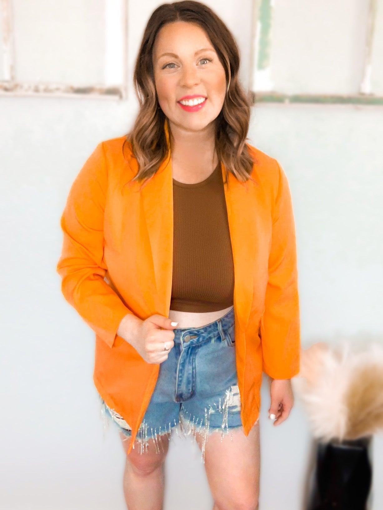 The Lydia Loose Fit Blazer Blouse Product Image