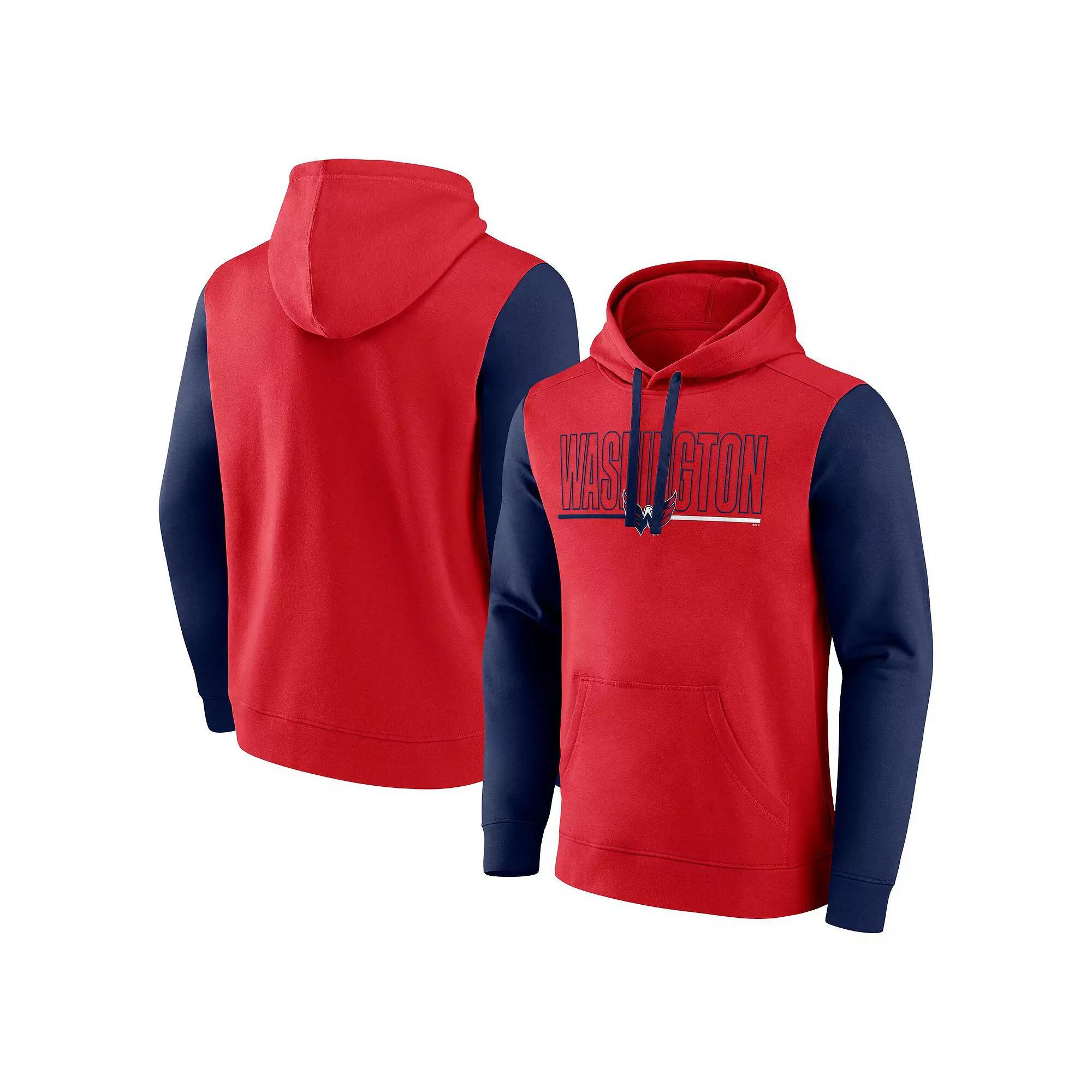 Men's Fanatics Cardinal/Black Arizona Cardinals Outline Pullover Hoodie, Size: Large, Red Product Image