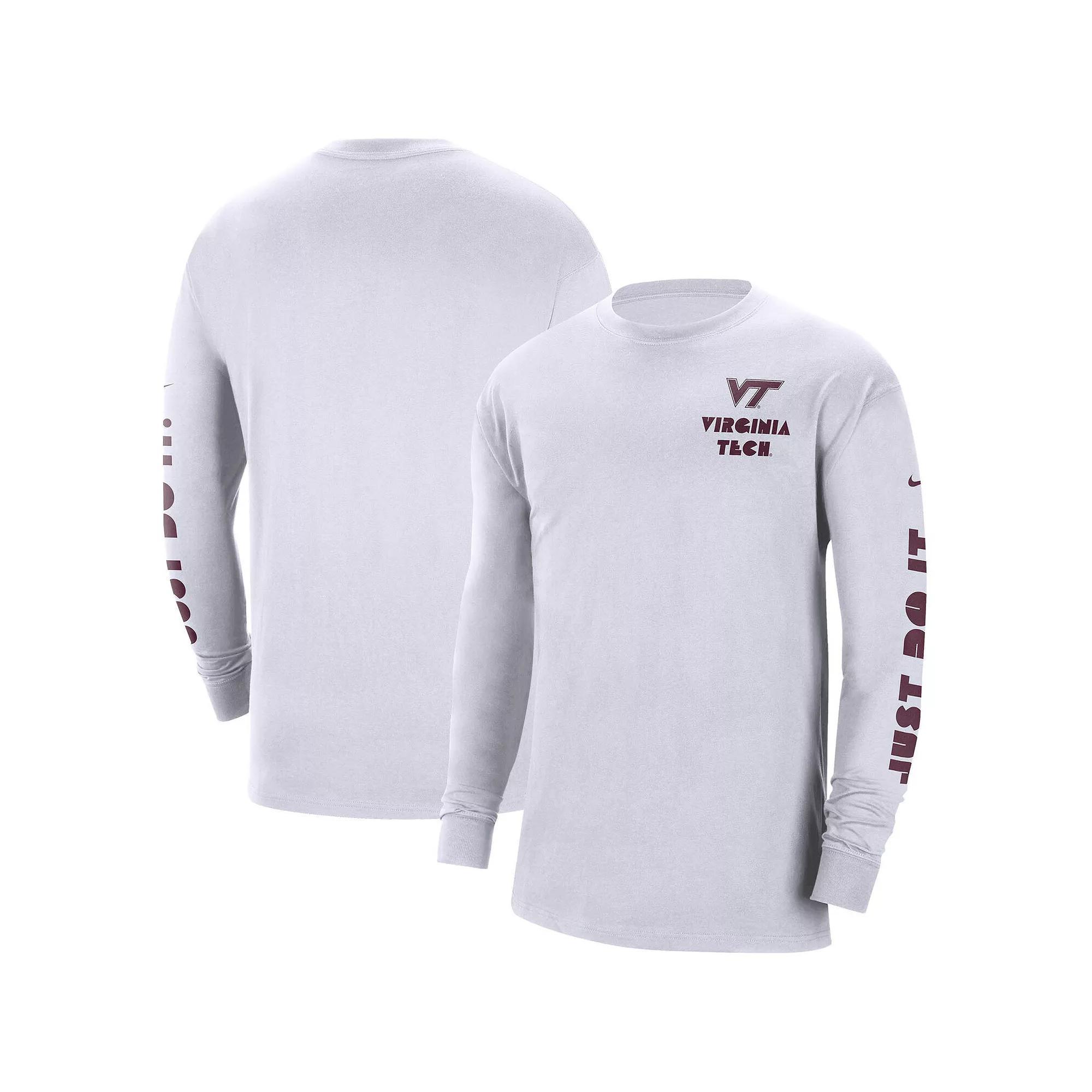Men's Nike White Virginia Tech Hokies Heritage Max 90 Long Sleeve T-Shirt, Size: 2XL Product Image