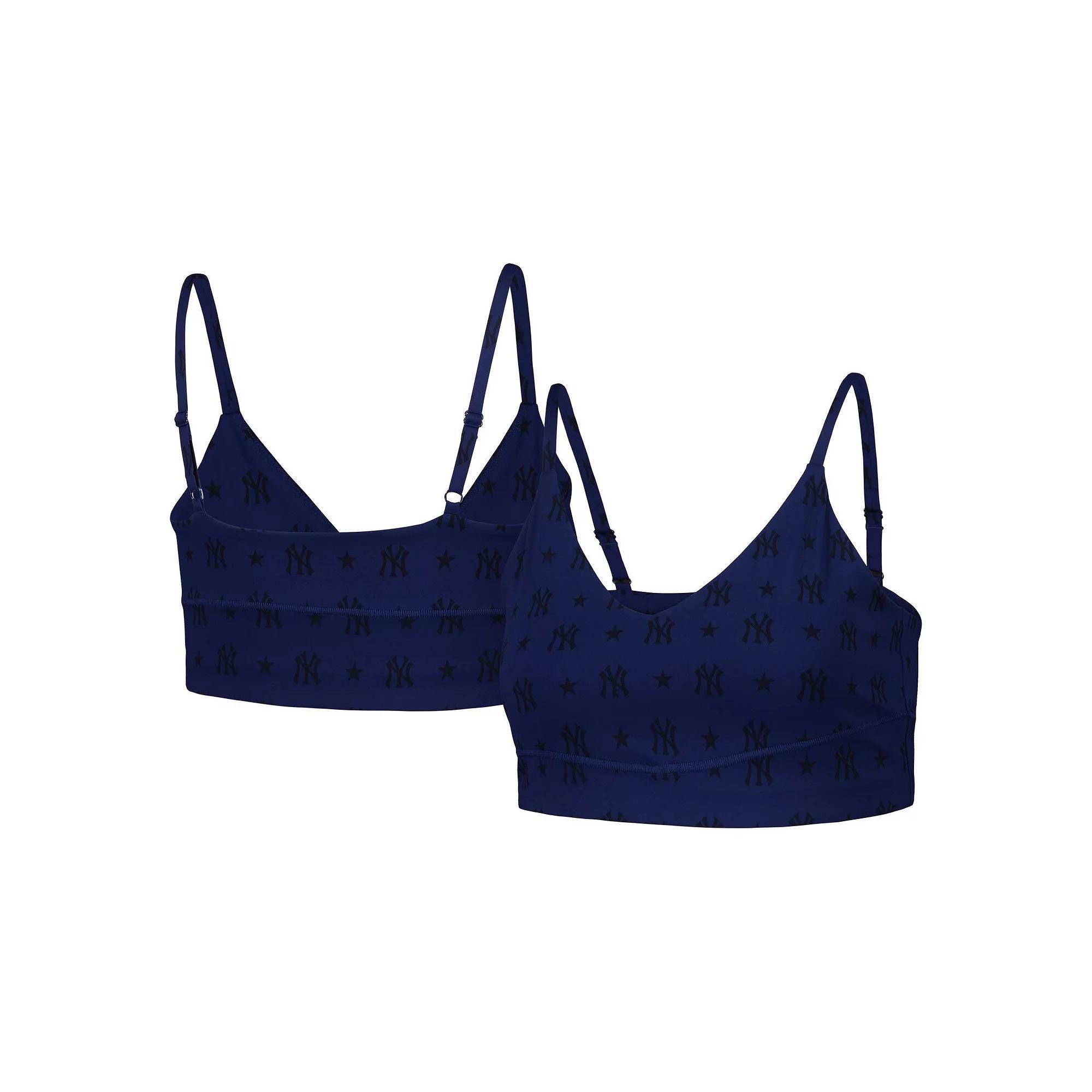 Women's Navy New York Yankees Active Bra, Size: Medium, Blue Product Image