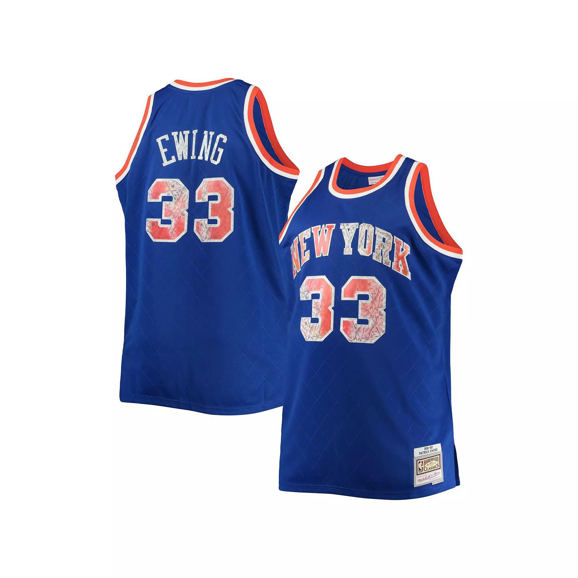Mens Mitchell & Ness Patrick Ewing New York Knicks Big & Tall 1991-92 NBA 75th Anniversary Diamond Swingman Jersey Product Image
