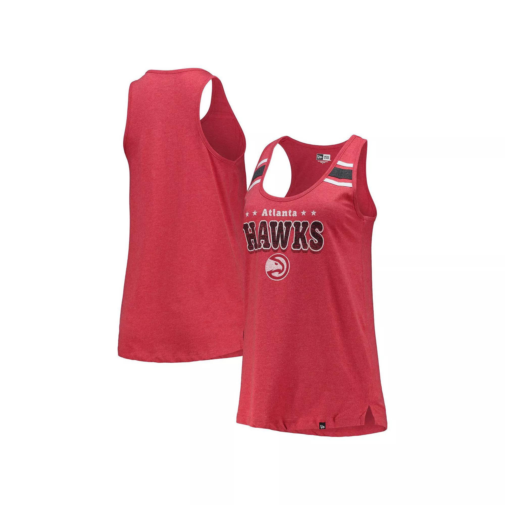 Women's New Era Red Atlanta Hawks Scoop-Neck Racerback Tank Top, Size: 2XL Product Image