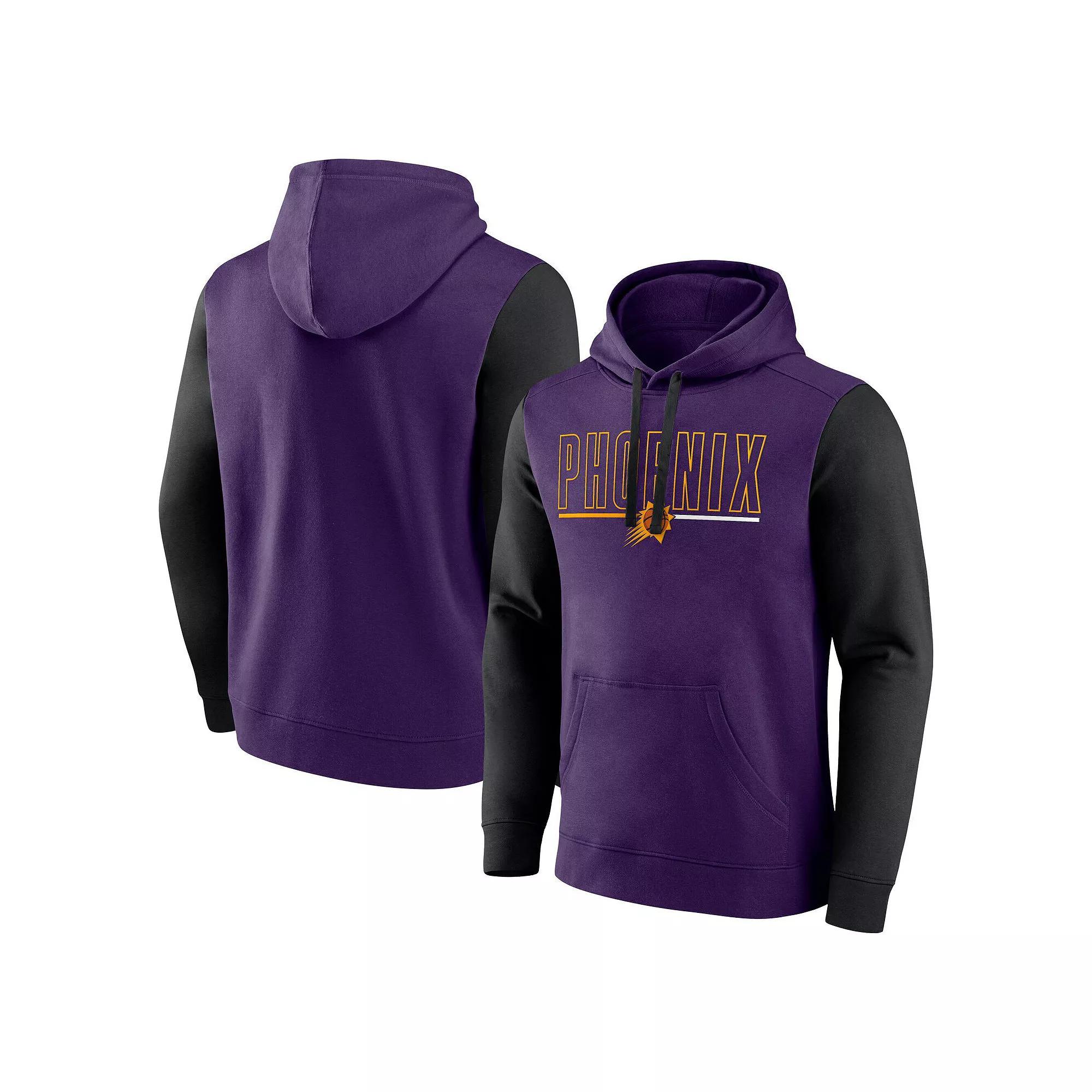 Men's Blue Orlando Magic Outline Colorblock Pullover Hoodie, Size: Small, Mag Blue Product Image