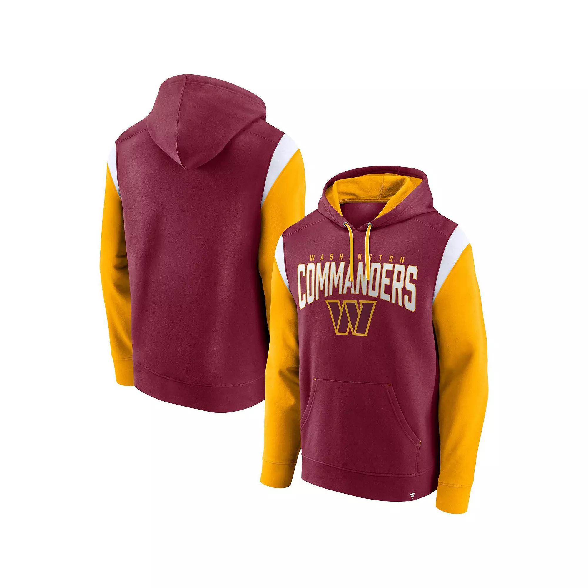 Mens Fanatics Branded Burgundy Washington Commanders Trench Battle Pullover Hoodie Product Image