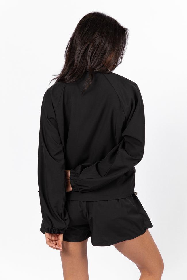 On The Daily Black Full-Zip Windbreaker FINAL SALE Product Image