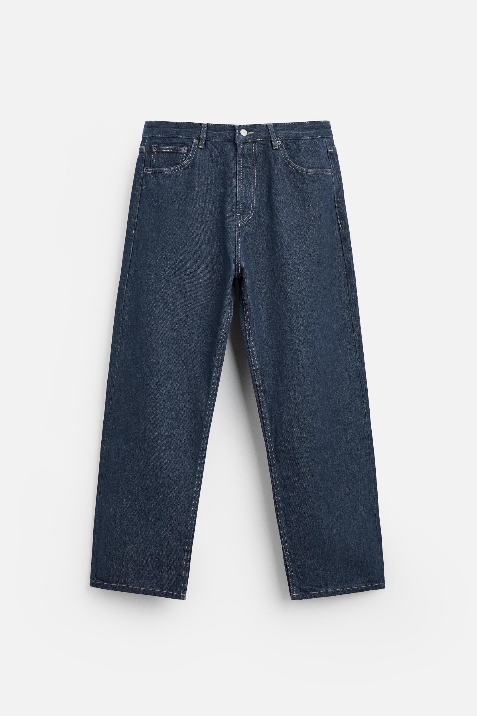 STRAIGHT FIT JEANS WITH SLITS Product Image
