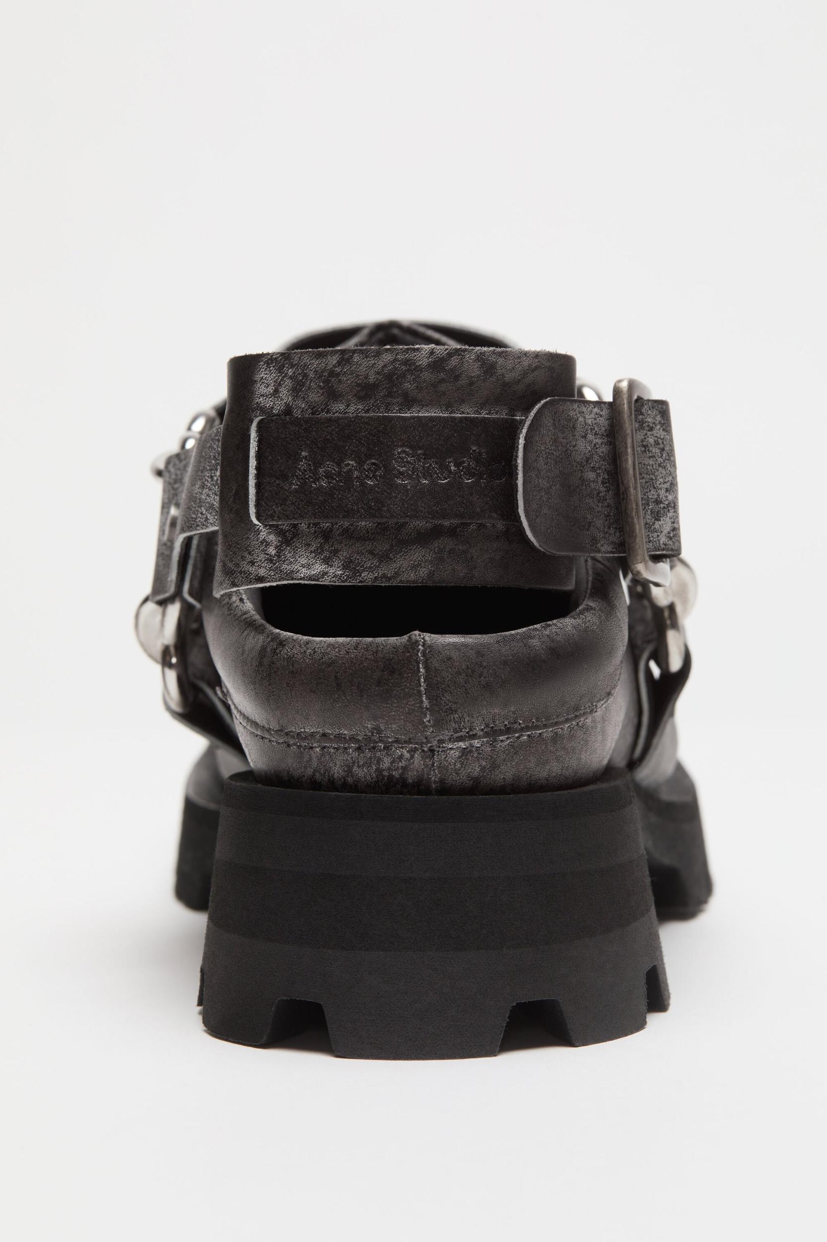 Leather buckle mule Product Image