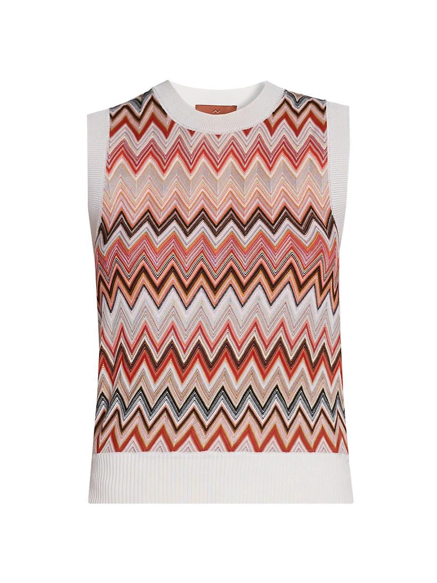 Womens Chevron Knit Vest Product Image