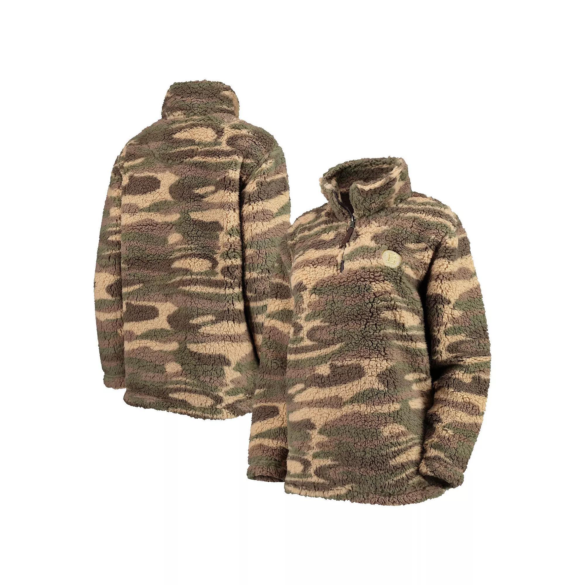 Women's G-III Sports by Carl Banks Camo New York Rangers Sherpa Quarter-Zip Jacket, Size: Large, Ran Green Product Image