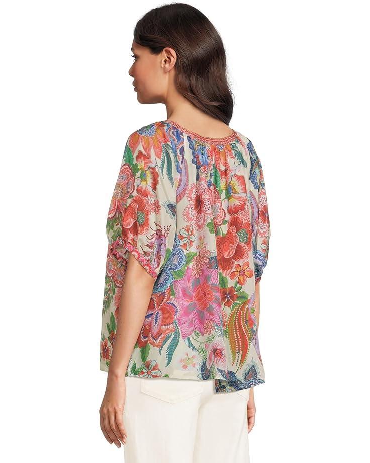 The Janie Favorite Flutter Sleeve Henley Tee Product Image