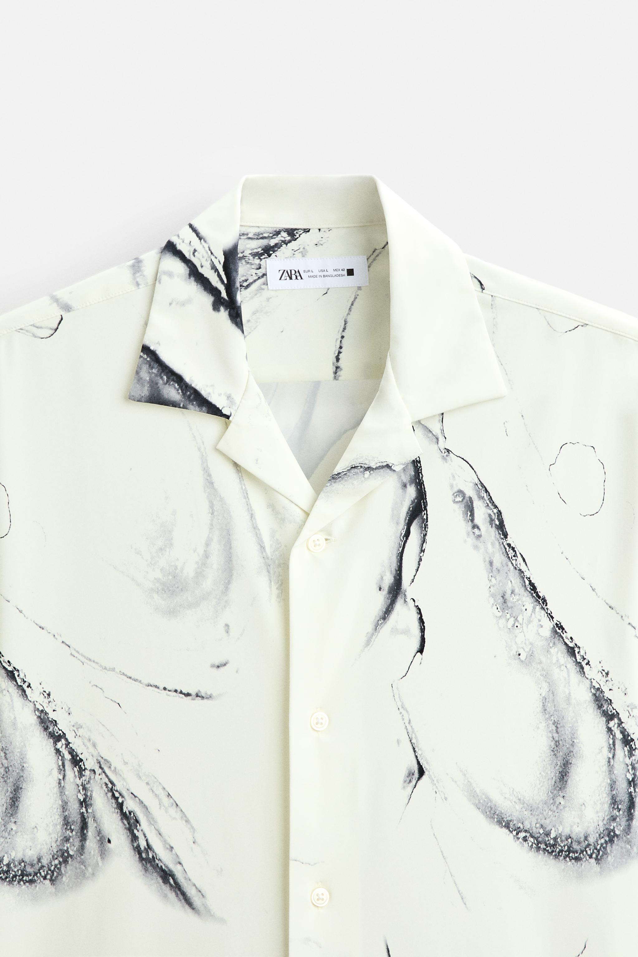 ABSTRACT PRINT STRETCH SHIRT Product Image