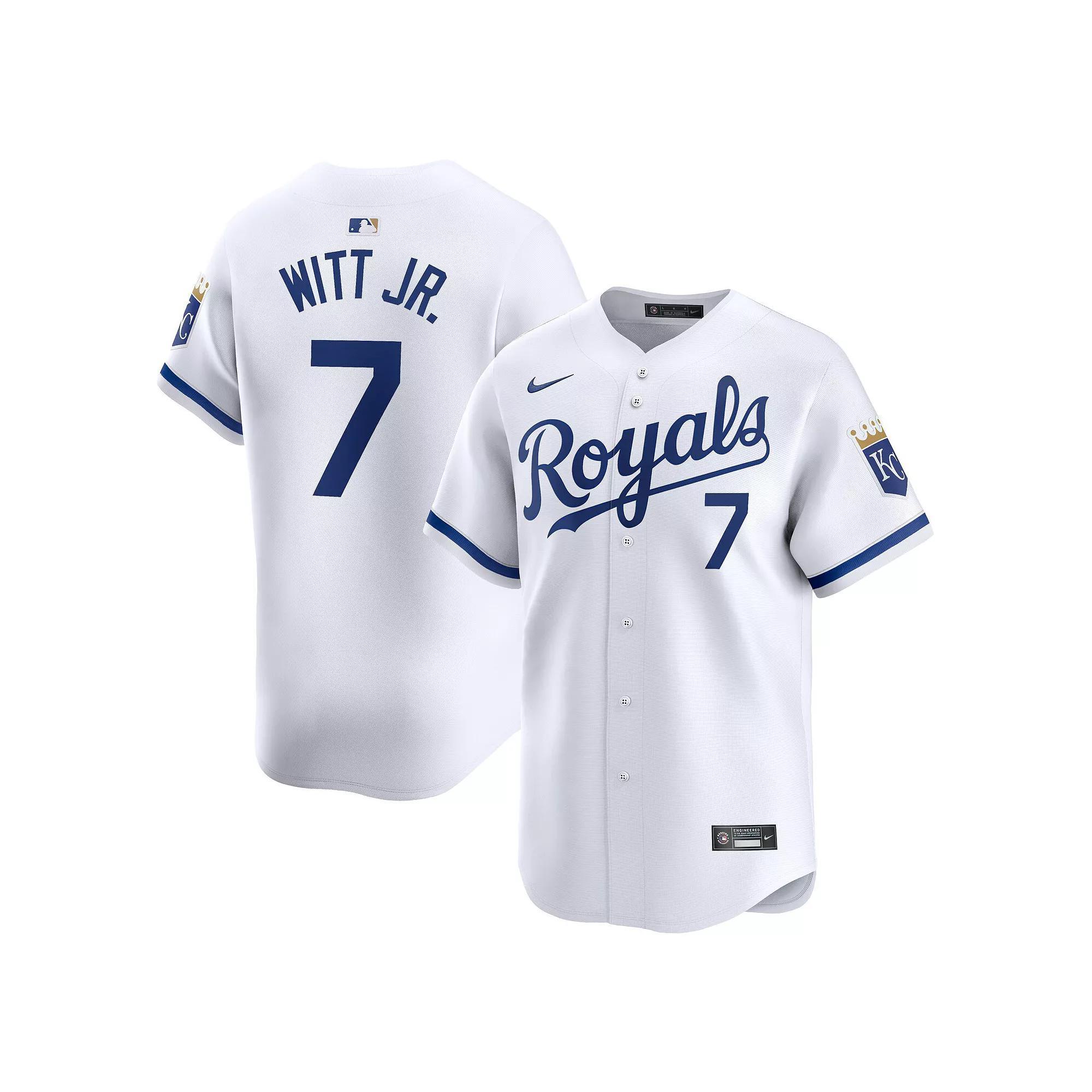 Men's Nike Bobby Witt Jr. White Kansas City Royals Home Limited Player Jersey, Size: Small Product Image