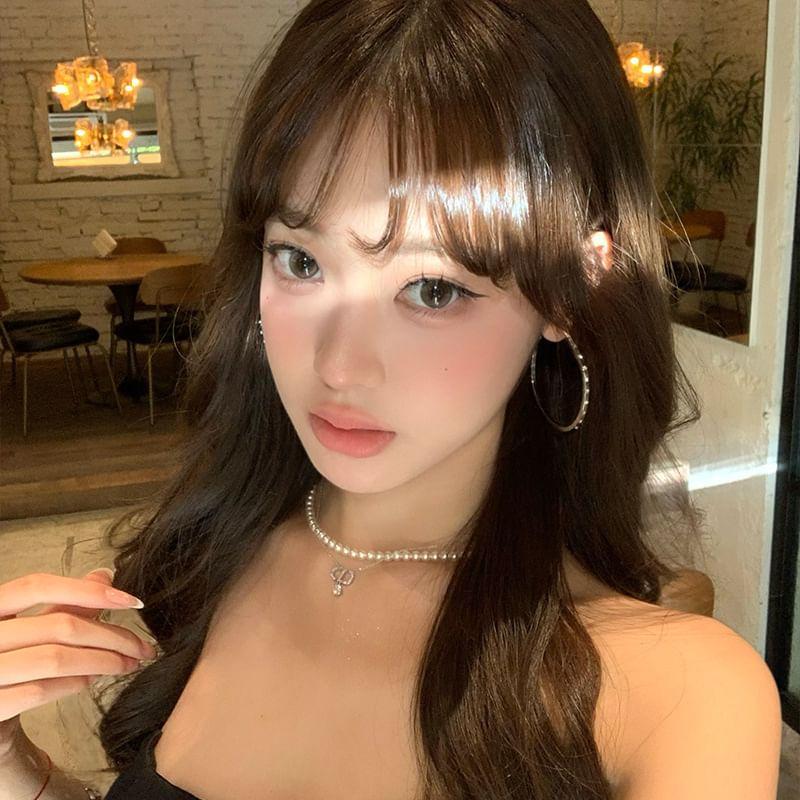 Rhinestone Hoop Earring Product Image