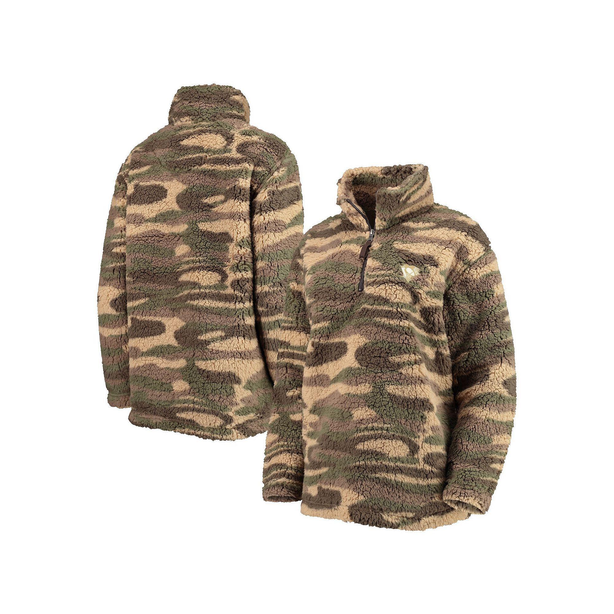 Women's G-III Sports by Carl Banks Camo New York Rangers Sherpa Quarter-Zip Jacket, Size: Large, Ran Green Product Image