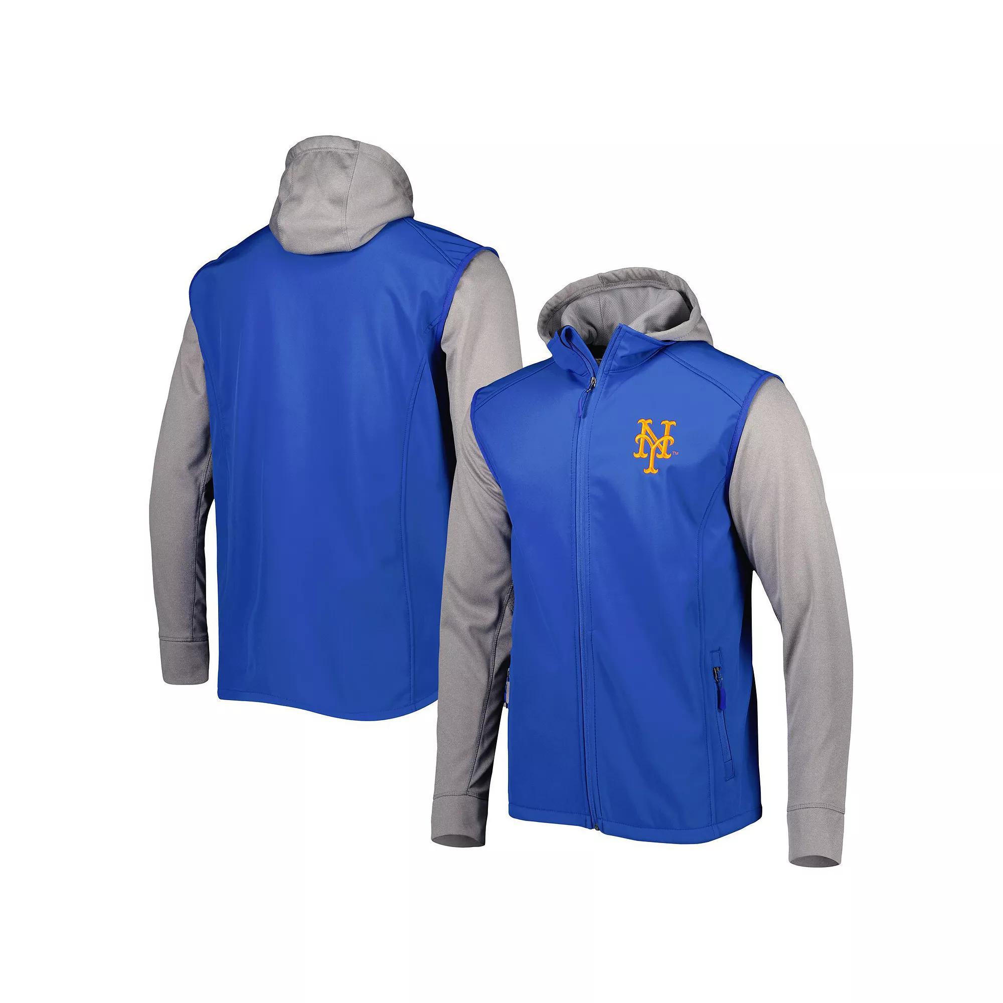 Men's Dunbrooke Royal/Heather Gray New York Mets Alpha Full-Zip Jacket, Size: Small, Blue Product Image