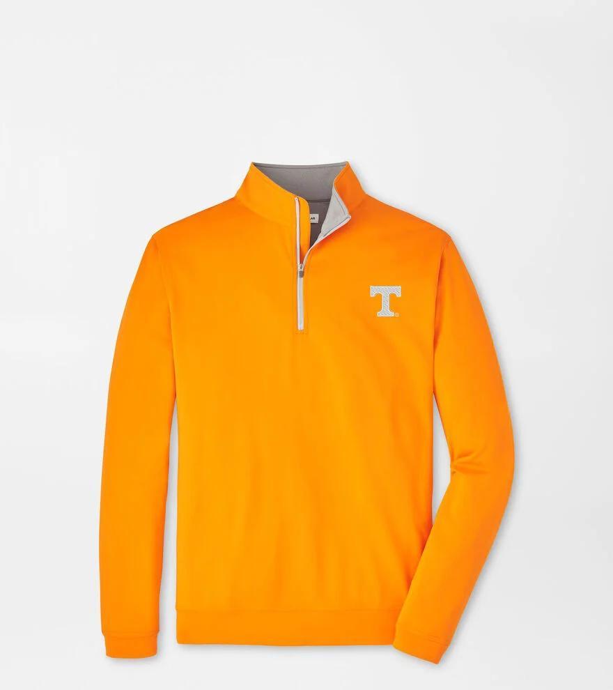 Peter Millar Mens Tennessee Perth Performance Quarter-Zip | Color: Orange | Size: 3XL Product Image