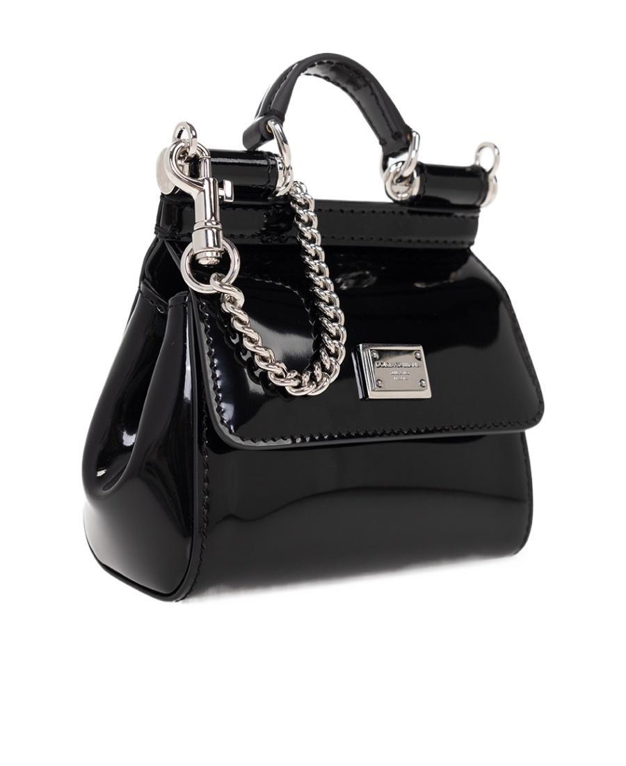 DOLCE & GABBANA Logo-plaque Leather Mini Bag In Black Product Image