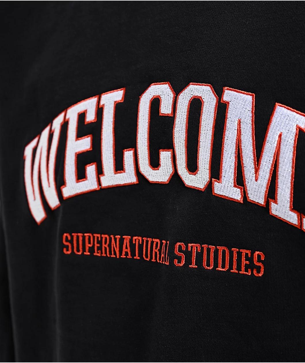 Welcome Student Black Crewneck Sweatshirt Product Image