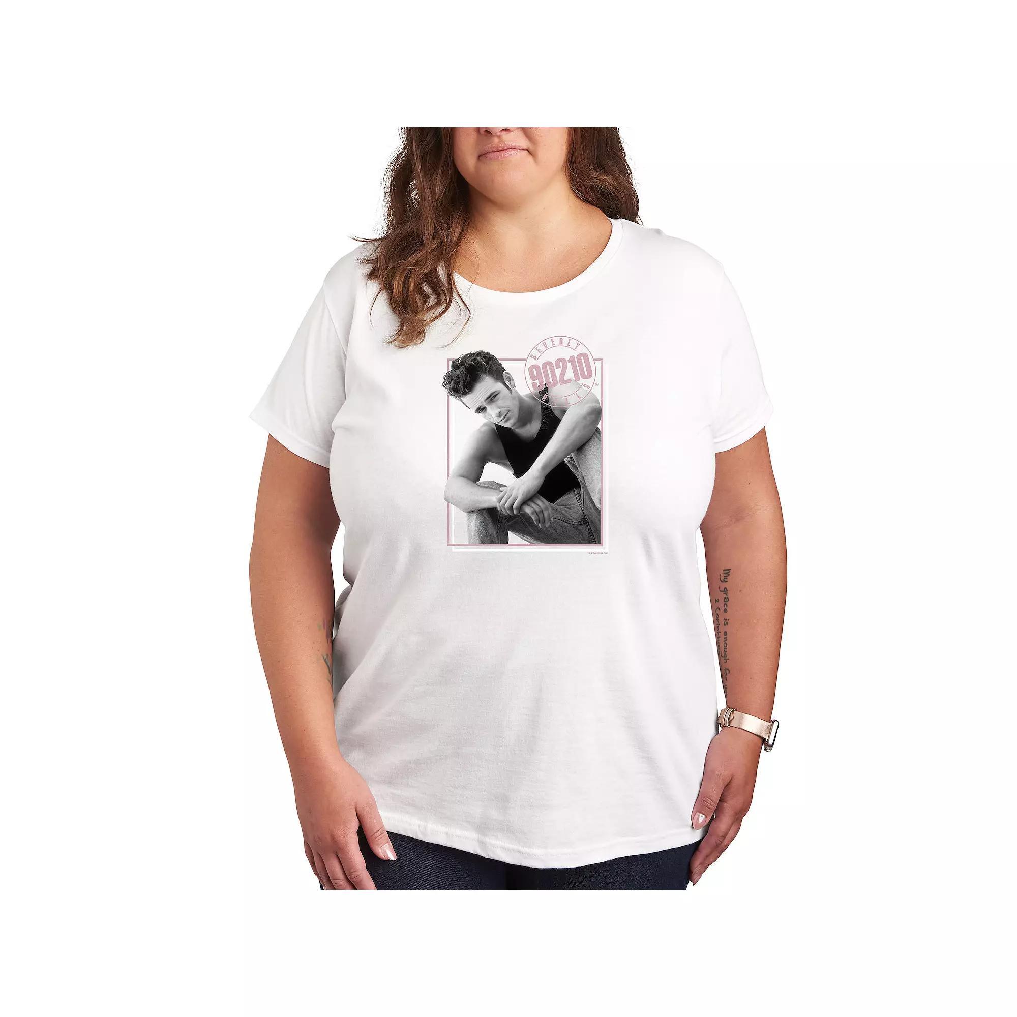 Plus Size 90210 Dylan Hero Tee, Women's, Size: 4XL, Dark Blue Product Image