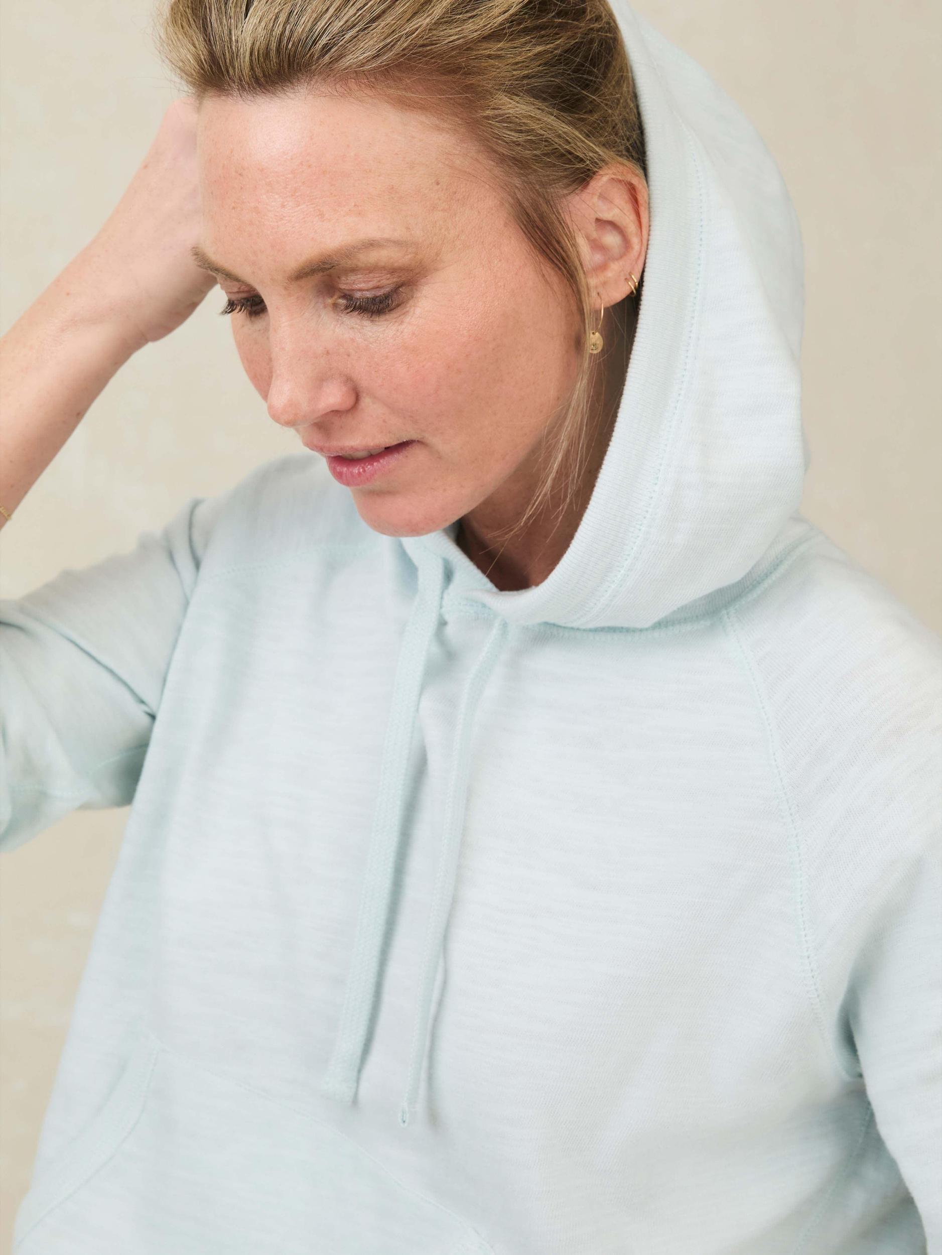 Sunwashed Slub Hoodie - Sky Female Product Image