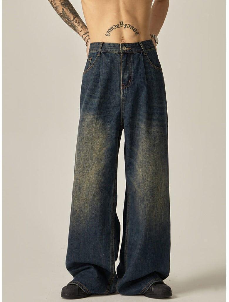 RT No. 11170 BAGGY WIDE STRAIGHT DENIM JEANS Product Image