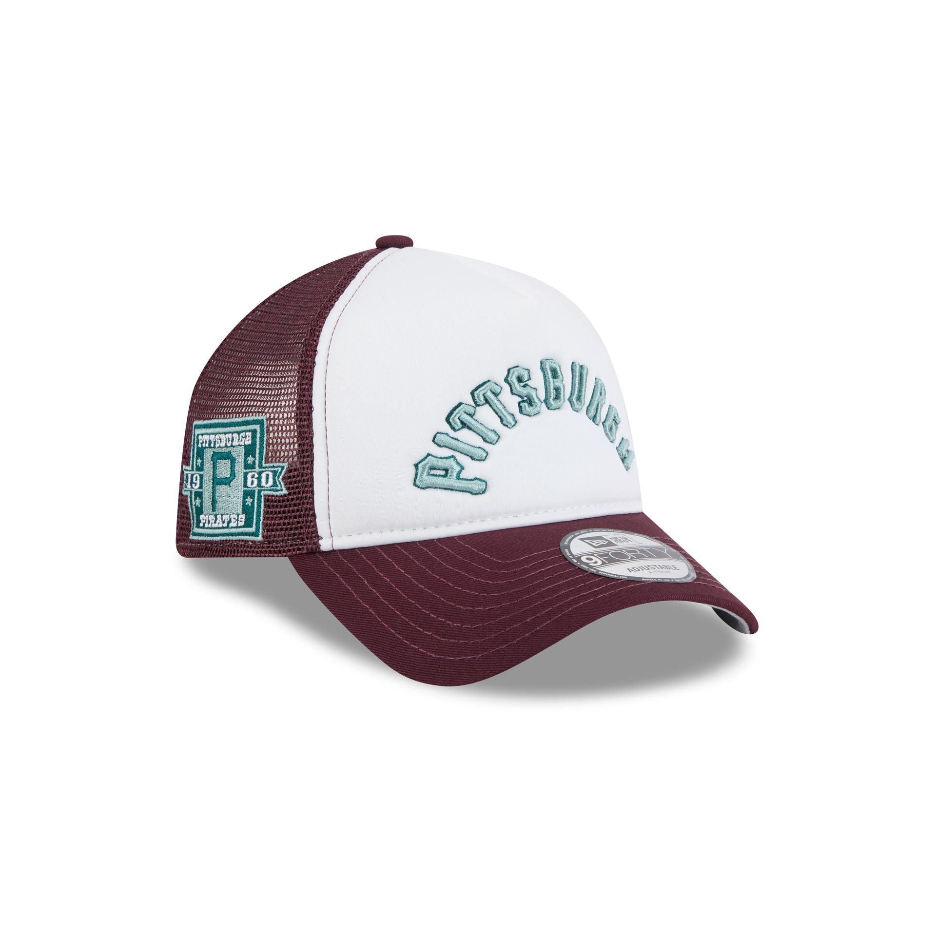 Pittsburgh Pirates Optic White 9FORTY A-Frame Snapback Hat Male Product Image