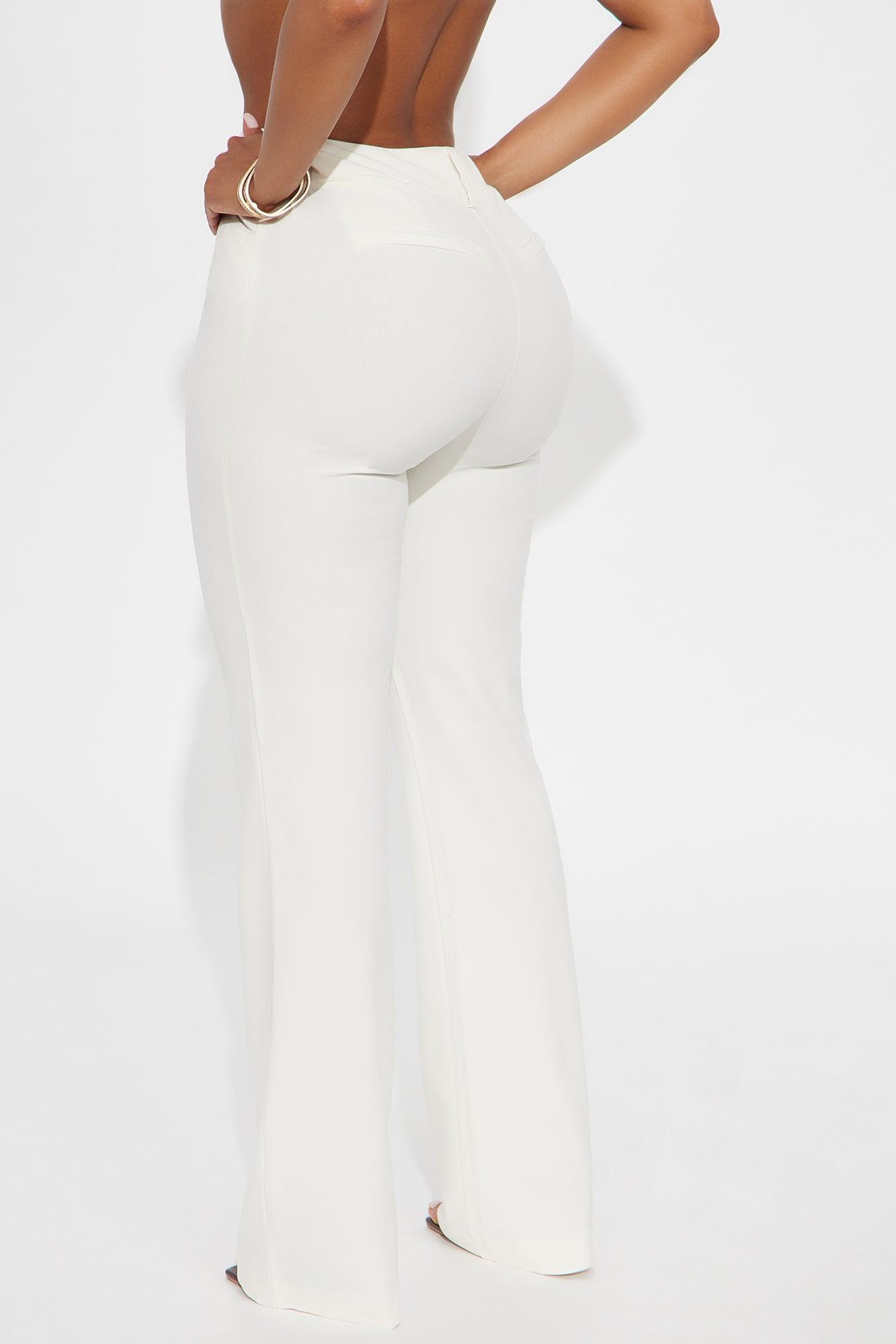 Tasha Dressy High Rise Pants - Ivory Product Image