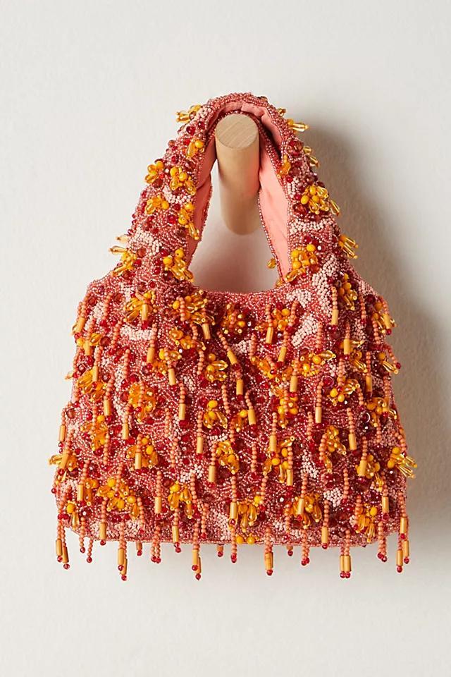 Coral Beaded Clutch Product Image
