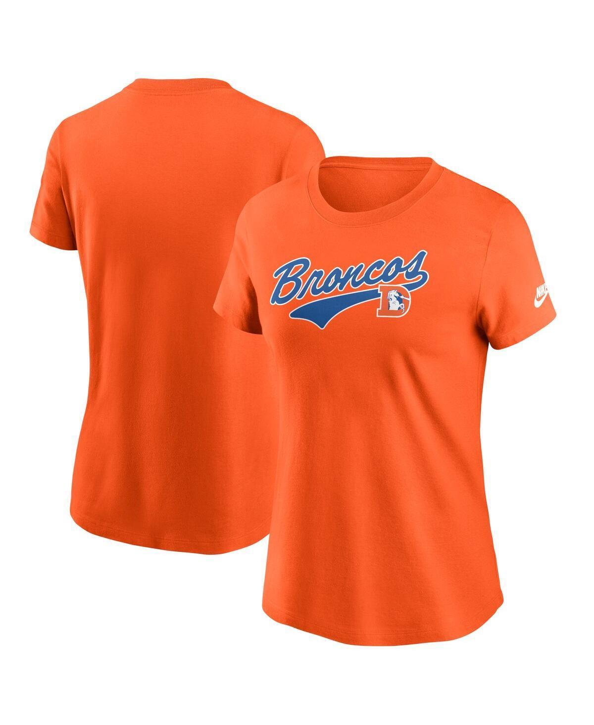 Women's Nike Orange Denver Broncos Team Logo T-Shirt, Size: Medium Product Image