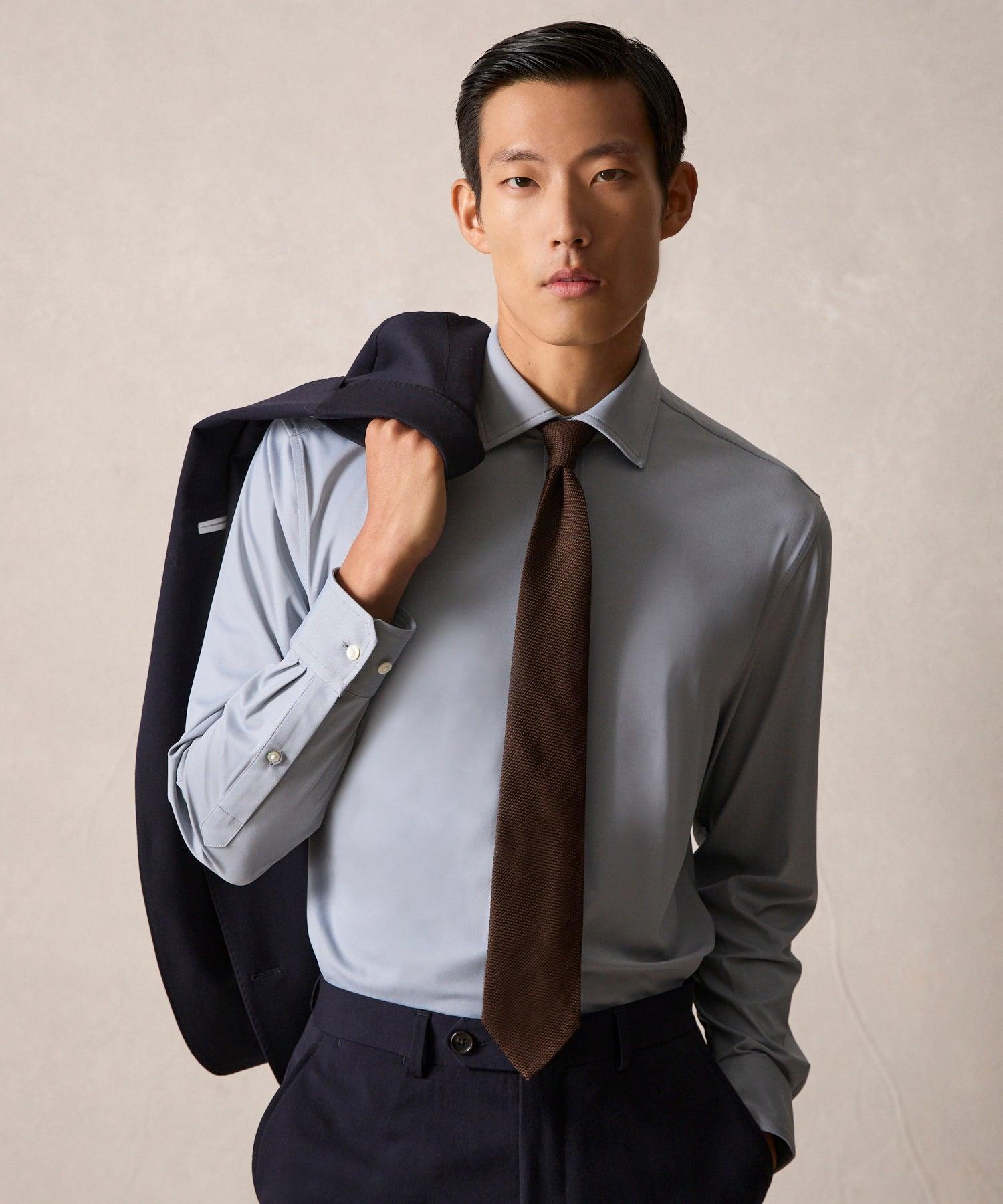 Italian Stretch Knit Dress Shirt Product Image