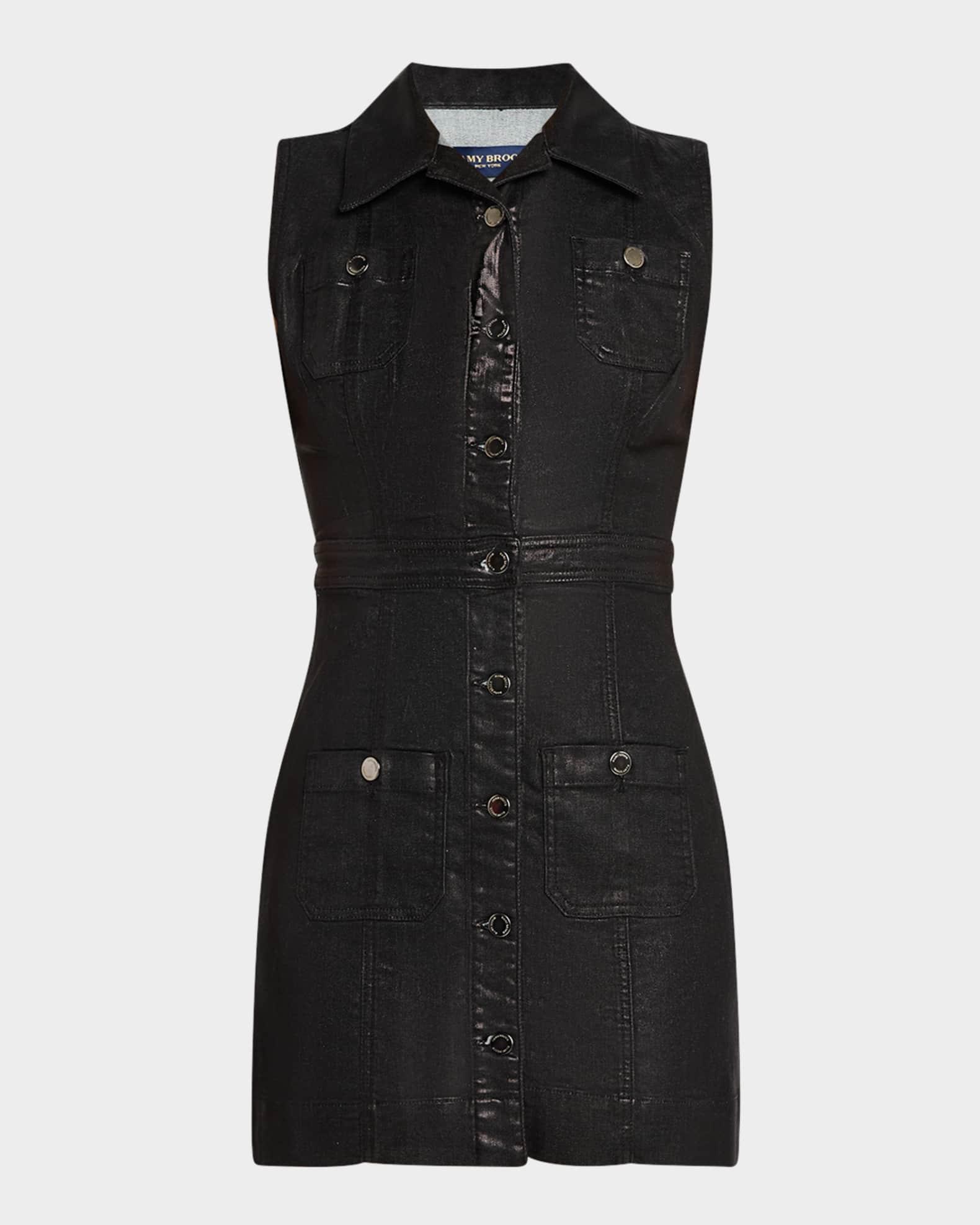 Katalina Metallic Denim Mini Dress Product Image
