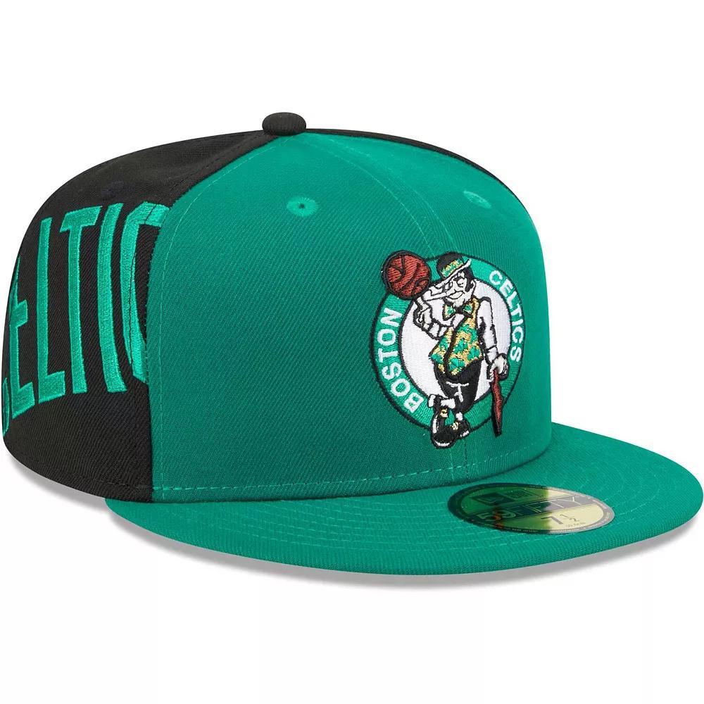 Men's New Era Kelly Green/Black Boston Celtics Gameday Wordmark 59FIFTY Fitted Hat, Size: 7 1/4 Product Image